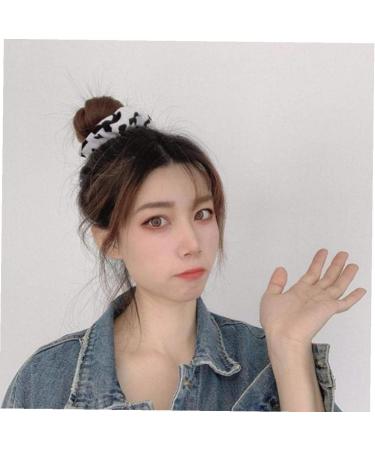 Froiny Cow Pattern Hair Ring Scrunchie - Stylish Elastic Hair Tie for Women & Girls | Trendy Accessories - Buy Online on GoSupps.com