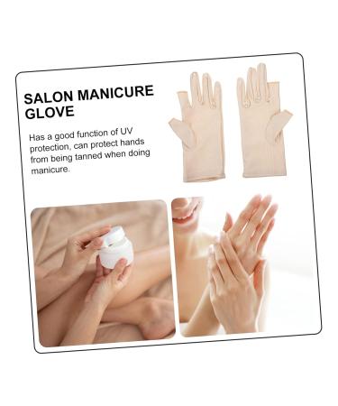 Beatifufu 1 Pair Ladies Sun Protection Gloves Salon Gloves Anti- Fingerless Gloves Beauty Gloves for Manicures Mittens Nail Molding Gel Anti-uv Gloves Cloth Short Fishing Accessories Miss - Buy Online on GoSupps.com