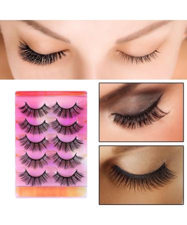 5 Pairs Natural False Eye Lashes 3D Multi-Layer Fake Eyelashes Extension Dense and Fluffy False Eyelash Cluster Naturally Curled False Eyelashes for Women Eye Makeup Type 5 - Buy Online on GoSupps.com