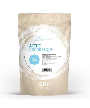 GPH DIFFUSION Ascorbic Acid Vitamin C Cooking Food Preservative Antioxidant 1 kg Resealable Bag