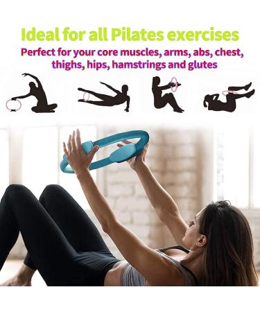 Shop Crazy Bean Fitness Resistance Ring - Double Handle Pilates Yoga Ring with Exercises - Padded Violet - Buy Online on GoSupps.com