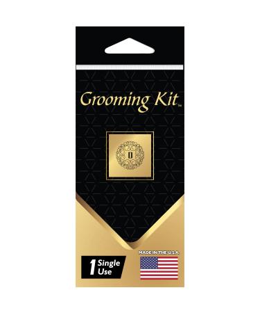 Men's Grooming Kit Single Use Portable Kit with Razor Shaving Cream Comb Cotton Swabs Deodorant Shoe Polish & Nail Clipper - 1 unit