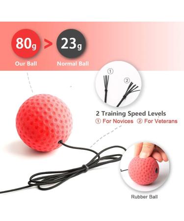 Gdaytao Boxing Reflex Ball Set - Improve Reaction Time and Hand-Eye Coordination - Includes Headband and Rubber Ball - Perfect Boxing Gift Idea - Buy Online on GoSupps.com