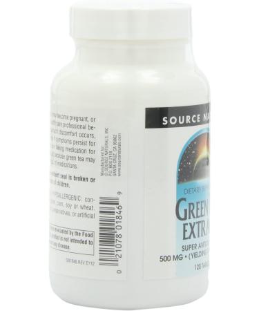Source Naturals Green Tea Extract 500 mg - 120 Tablets | Antioxidant Support - Buy Online on GoSupps.com