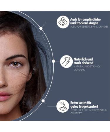 Anesthesia Colored Contact Lenses Tan - Monthly Chocolate Brown Lenses for Dark Eyes - Dioptria -0.00 - Buy Online on GoSupps.com