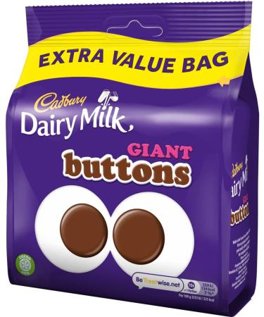 Cadbury Dairy Milk Giant Buttons Milk Chocolate Bag 330 g (Pack of 1) Chocolate 330 g (Pack of 1) - Buy Online on GoSupps.com