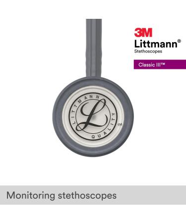 3M Littmann Classic III Gray Tube Stethoscope 69 cm 5621 - Standard Chestpiece - Grey Tube - Buy Online on GoSupps.com