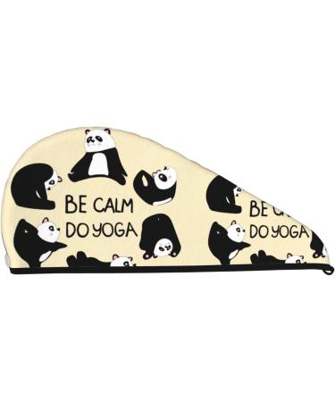 Panda Yoga Microfiber Hair Towel | Super Absorbent Coral Velvet Wrap for Long Curly & Thick Hair - Quick Dry Solution for Women - Buy Online on GoSupps.com