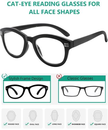 Eyekepper 5 Pack Cat Eye Reading Glasses - Stylish Oversized Women s +2.00 Reading Aid - Ship Internationally - Buy Online on GoSupps.com