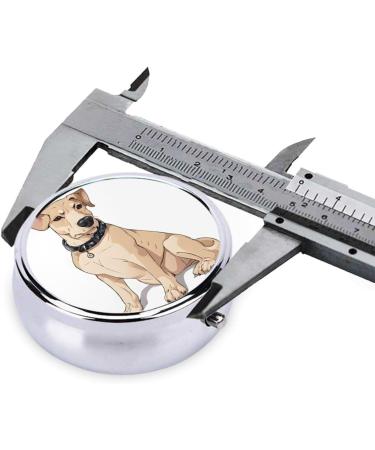 Shop French Cute Bulldog Round Pill Box | 3 Compartment Decorative Pill Organizer for Travel & Vitamins - Buy Online on GoSupps.com