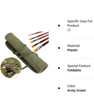 JTDEAL Paint Brush Holder - 22 Slot Acrylic/Oil/Watercolor Brush Storage Roll Pouch in Silver White - Holds 100 Brushes - Artist Essential - Buy Online on GoSupps.com