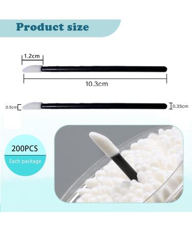 PATOK 200 PCS Disposable Lip Brushes Wands - Black Lipstick Applicator for Lips, Eyes & Makeup Tools - Buy Online on GoSupps.com