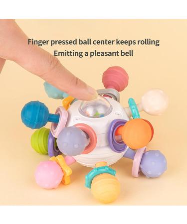 Sensory Teething Toy for Babies 0-18 Months - White Teething Ball Rattle & Grasping Activity Toy for Boys and Girls - Buy Online on GoSupps.com
