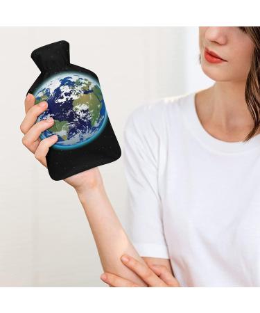 Earth Hot Water Bottle with Plush Cover - Perfect Bed Warmer for Adults & Children | 26.5x15.3cm | International Shipping Available - Buy Online on GoSupps.com