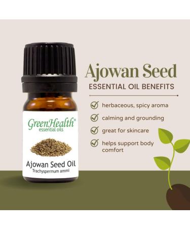 Ajowan Seed Essential Oil - 16 fl oz - Aluminum Bottle w/Locking Cap - GreenHealth - Buy Online on GoSupps.com