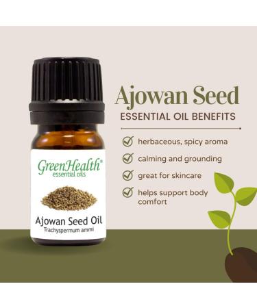 10 ml Ajowan Seed Essential Oil (100% Pure & Uncut) - GreenHealth - Buy Online on GoSupps.com