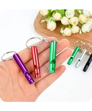 AMASAWA 5* Signal Pipe Mini Whistle Loud Emergency Survival Keychain Aluminum Safety Whistle (Random Colors) for Outdoor Adventures - Buy Online on GoSupps.com