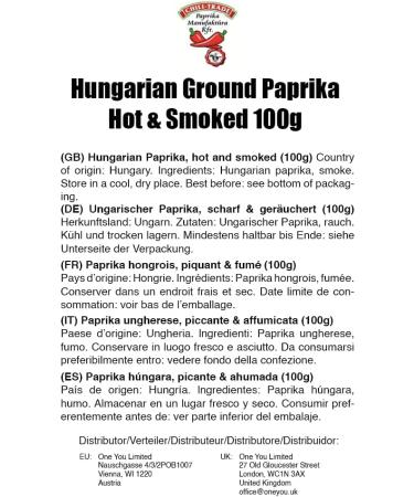 Kalocsa Hungary Hungarian Ground Paprika 100g - Hot & Smoked | Authentic Origin - Buy Online on GoSupps.com