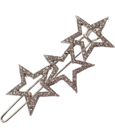 Topkids Accessories Card of 1 Decorative Geometric & Other Patterns Metal Hair slides Hair Grip Clip Simple & Cute Unisex Hair Accessories (Star Crystal Hair Slide) - Buy Online on GoSupps.com