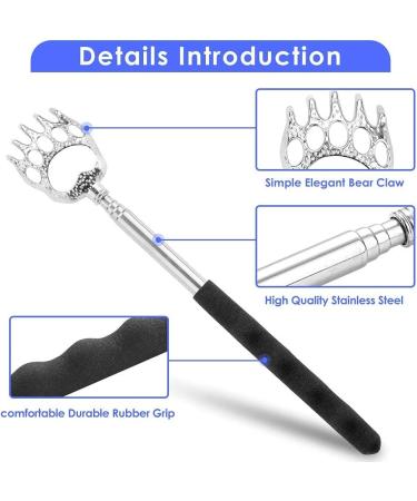 4-Pack Extendable Bear Claw Back Scratcher Set - Telescoping Metal Retractable Massager for Men and Women - Buy Online on GoSupps.com