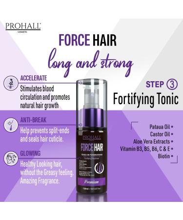 Prohall Cosmetic Force Hair Tonic - Hair Growth & Texturizing Spray for Damaged Hair - Glossing Tonic for Men & Women - Thickening Spray (5.07 Fl. oz - Buy Online on GoSupps.com
