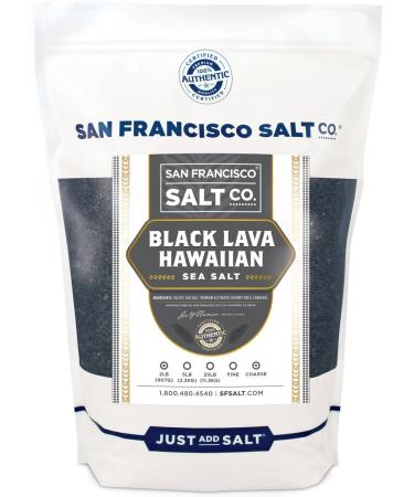 Black Lava Hawaiian Sea Salt - 2 lb. Bag Coarse Grain by San Francisco Salt Company 2 Pound (Pack of 1)