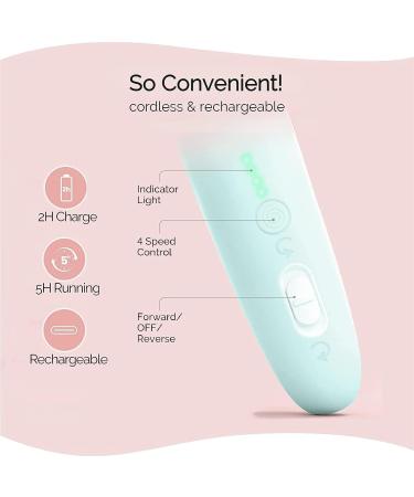 MelodySusie Professional 8-in-1 Electronic Nail File Kit | Portable Nail Drill for Dead Skin & Callus Removal | Hand & Foot Care Tool with 8 Bits & 50 Sanding Bands - Blue - Buy Online on GoSupps.com