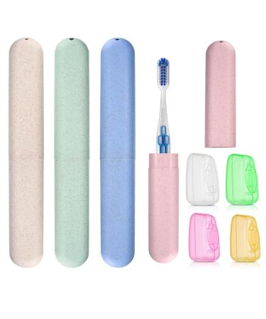 Terjbg 8 pieces toothbrushes etui toothbrush travel case toothbrush cover toothbrush case travel case toothbrush travel portable toothbrush head covers to toothbrush protective cover for at home)