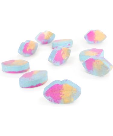 Toyland Pack of 10 Lip Shaped Bath Bombs | Rainbow Fizzer | Perfect Party Bag Fillers - International Shipping Available - Buy Online on GoSupps.com