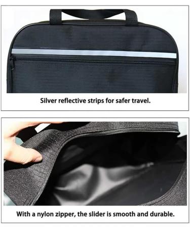 Wheelchair Bag Wheelchair Pouch with Reflective Stripe Travel Messenger Backpack Large Wheelchair Accessories Bags to Hang on Back and Wheelchair Backpack Storage Bag for Handicap Elderly - Buy Online on GoSupps.com