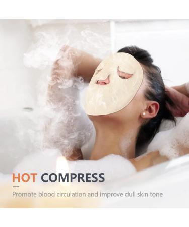 Reusable Face Towel Mask | Anti Aging Facial Steamer Towel for Moisturizing & Rejuvenation | Beauty Skin Care Mask - Christmas Stocking Stuffers Gift for Women, Mom, Wife, Sister, Teen, Girl Friend | Creamy-white - Buy Online on GoSupps.com