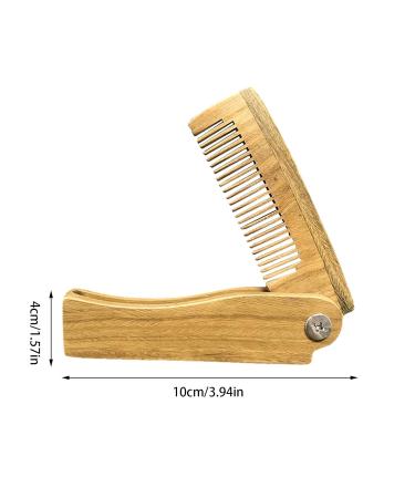 Portable Foldable Bart Comb for Men | Antistatic Wooden Beard & Mustache Comb - Compact & Travel-Friendly - Buy Online on GoSupps.com