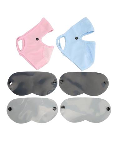 4 Pcs Full Face Shield Ice Silk UV Protection Sunscreen Face Veil with Eye Protector Sheets Breathable & Quick Drying for Hiking - Buy Online on GoSupps.com