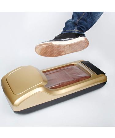Automatic Shoe Film Machine Foot-Operated self-Wearing Shoe Cover Dispenser with Disposable 1 roll of Shoe Film for Home Hotels Factories Laboratory Can be Used 600 Times Gold - Buy Online on GoSupps.com