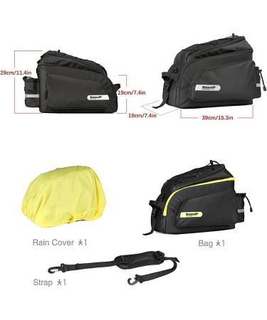 Rhinowalk Bike Bag Bike Trunk Bag Bike Pannier Bag (for Bicycle Cargo Rack Saddle Bag Shoulder Bag Laptop Pannier Rack Bicycle Bag Professional Cycling Accessories) Black 17L - Buy Online on GoSupps.com