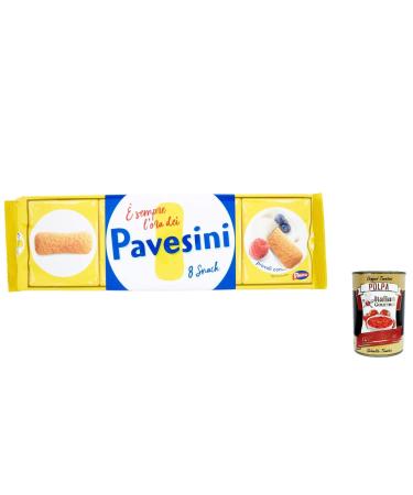 Italian Gourmet E.R. Italian Biscuits 200 g Set of 6 Italian Biscuits for Cakes Biscuits Snack Biscuits + Italian Gourmet Polpa 400g