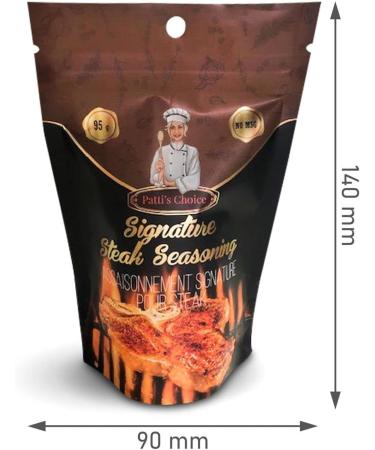 Patti s Choice Steak Seasoning | Signature Steak Seasoning and Rubs Powder | No MSG | Comes in a Sealed Bag for Prolonged Use | Fine Herbs and Spices to Enhance BBQ Flavour | 95G - Buy Online on GoSupps.com