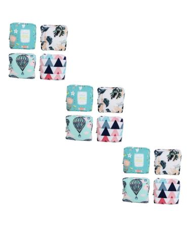 Gleavi 12 STK storage bags for women's bandages Storage of menstrual bandages Organizer for women's bandages Servant storage bag cotton travel multifunction solid bag