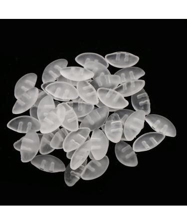 25 Pairs of Transparent Oval Silicone Nose Pads for Pressing In - 15mm - Ideal for Glasses & Sunglasses - Buy Online on GoSupps.com