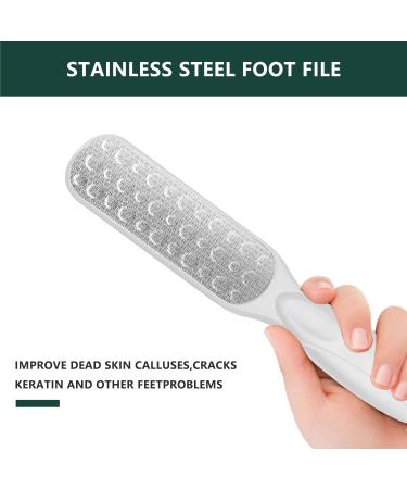 Double-Sided Metal FootFile Foot Grinder Stainless Steel Foot Trimmer Foot Brush Dead Skin Wet and Dry for Feet Care Callous Removers for Feet - Buy Online on GoSupps.com