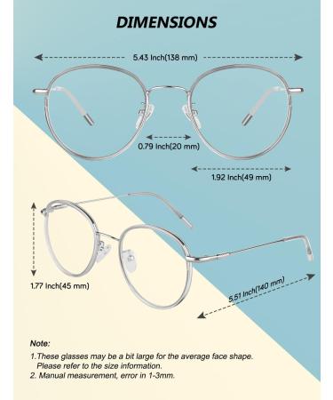 GQUEEN Round Blue Light Filter Glasses for Men & Women - UV400 Protection Gaming & Computer Glasses (GQ043) - Buy Online on GoSupps.com