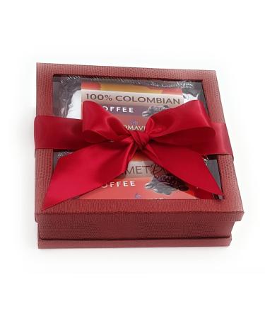 The Gift House Coffee Gift Set - Coffee Gift Basket Coffee Sampler Gift Set Ground Coffee Gift Box Freshly Ground Coffee 4 Piece Variety Set Coffee Gifts (Burgundy) - Buy Online on GoSupps.com