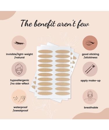 600 Natural Invisible Eyelid Tape - Instant Eyelid Lifter Strips for Sagging Eyes - Youthful Look in Seconds - Buy Online on GoSupps.com