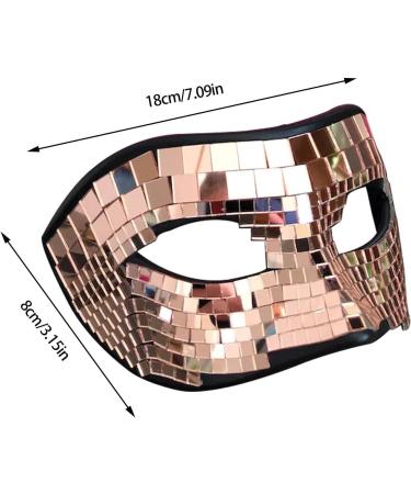Bling Masquerade Face | Glass Disco Ball - Mouth Adjustable Reusable Face for Women Girls Sritob Rose Gold - Buy Online on GoSupps.com
