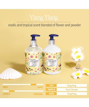 Bouquet Garni Body Shower Ylang Ylang Fragrance - Gentle Cleaning Skin Care Long-lasting Fragrance (Containing Purslane Rosemary and Lavender Extract) - 17.6 oz - Buy Online on GoSupps.com
