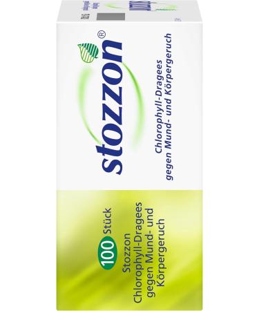 Stozzon Chlorophyll Dragees - 20 mg Tablets for Bad Breath & Body Odor - 100 Count (1 Pack) - Effective International Shipping - Buy Online on GoSupps.com