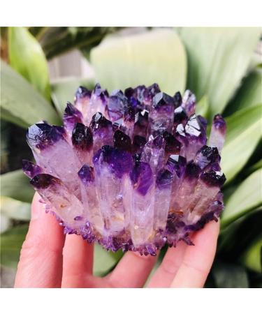 Natural Quartz Crystal 1pc Green Ghost Phantom Quartz Crystal Cluster Violet Rock Stones and Crystals Specimen Synthetic Quartz Home Office Decor ningxiao (Color : Purple Size : 300-350g) 300-350g Purple - Buy Online on GoSupps.com