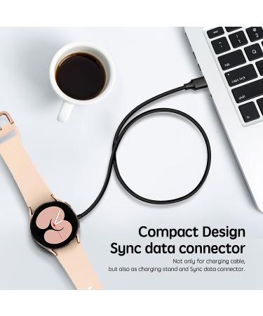 Samsung Galaxy Watch Charger Cable - USB Charging Dock Adapter for Galaxy Watch 5, 4, 3, Active 2, Gear S3 & Sport - 3.3ft Black Cable - Buy Online on GoSupps.com