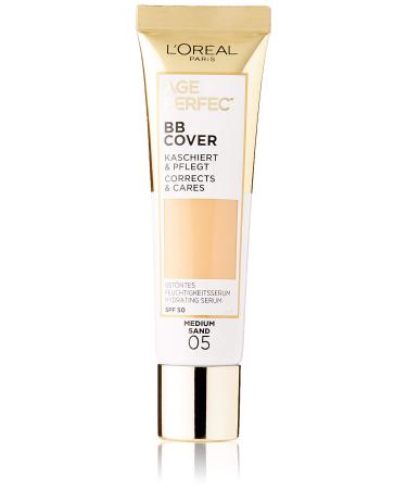 L'Or al Paris Age Perfect BB Cover 05 Medium Sand Tinted Moisturising Serum 05 Medium Sand 1 count (Pack of 1)