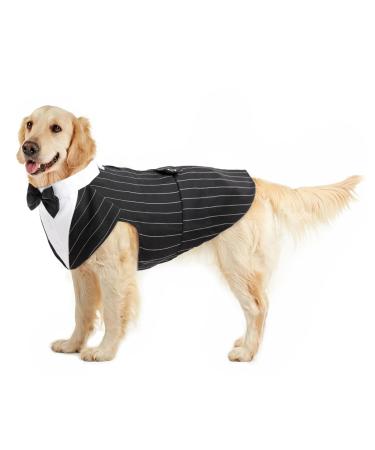 Dog Tuxedo Smoking Dog Wedding Outfit Dog Fly Wedding S-XXL Dog costume Small/Medium/Large Dog Suit (Strip XXL) XXL (1 Sack) Strip - Buy Online on GoSupps.com